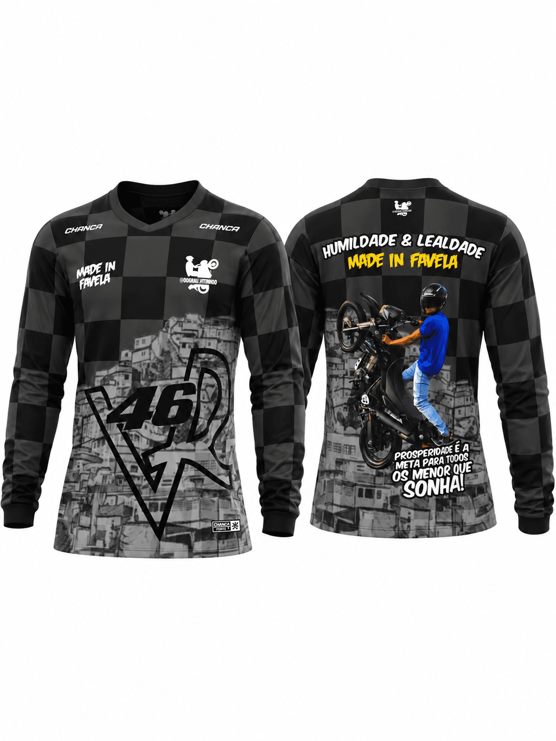 Camiseta Manga Longa - XADREZ — foto 1
